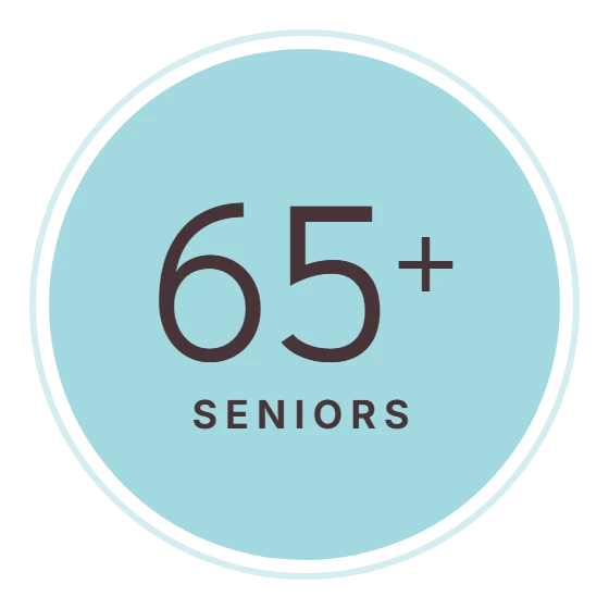 65+ seniors badge